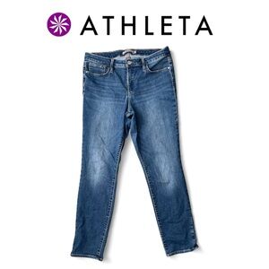 SOLD - Athleta Skinny Jeans Sculptek Blue Denim Stretch High Rise Women’s